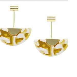 Metal Bar With Swinging Acetate Drop Earrings